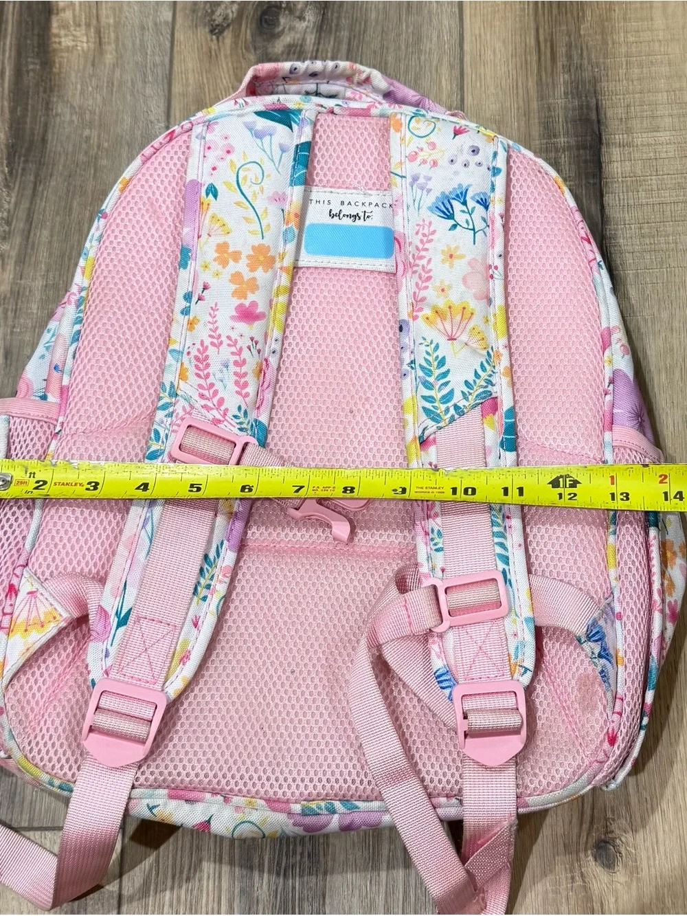Mibasies Girls Floral Backpack Preschool Kindergarten School Book Bag Pink